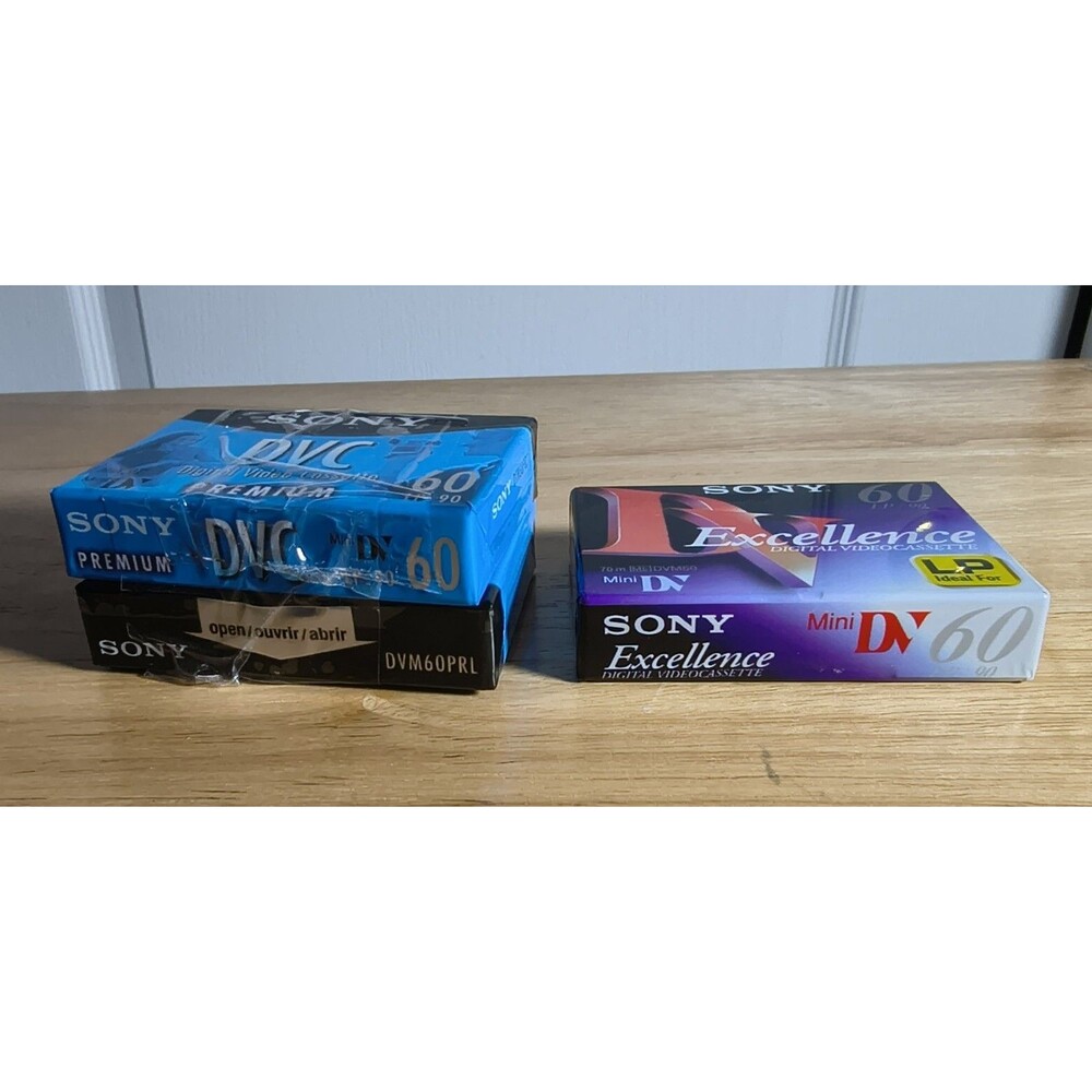 Sony DVC Mini-DV 60 LP 90 3 Pack of 60 Min Blank Tapes NEW Sealed